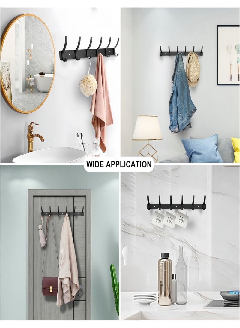 NayZaan Wall Mounted Coat Rack Heavy Duty Metal Hook, Black Wall Hooks for Hanging Coats Hats Towels Purses Robes, Bathroom Towel Hooks & Hat Rack for Wall - Image 3
